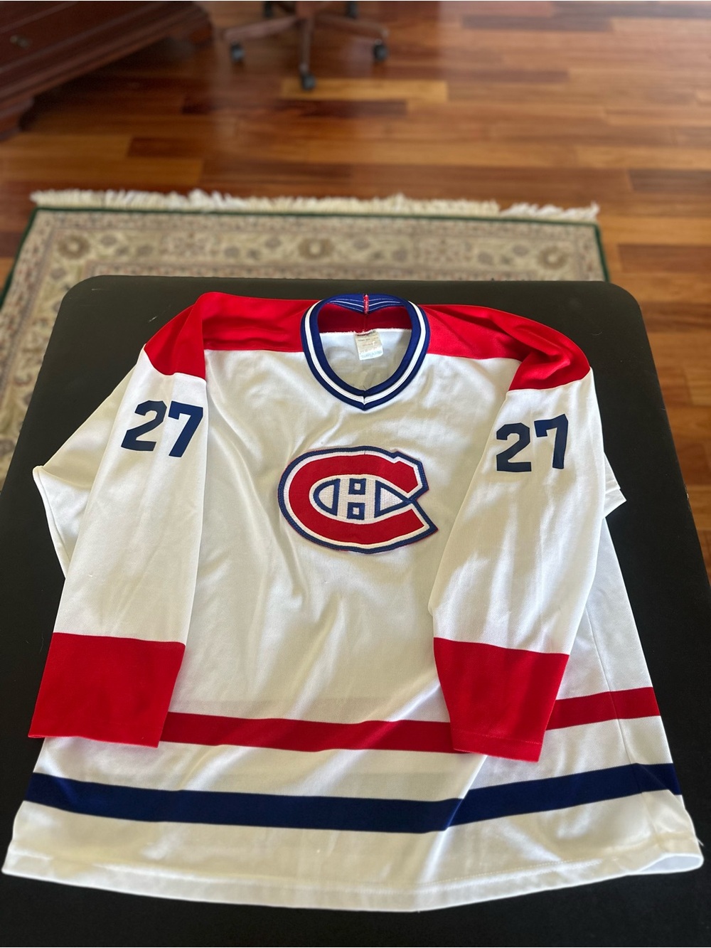 Montreal Canadiens NHL White, Red & Blue Hockey Jersey - #27 Men’s XL